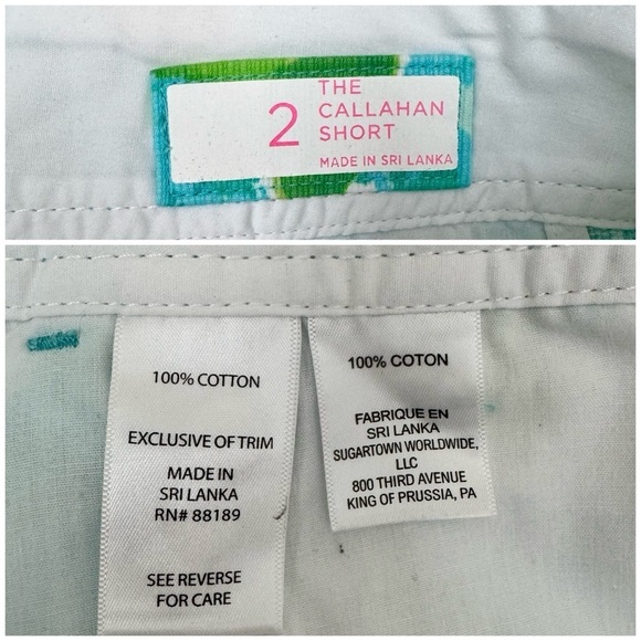 Lilly Pulitzer 5” The Callahan Shorts FIRST IMPRESSION BLUE Rose Floral size 2 - Picture 12 of 16